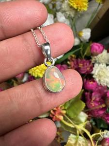 925 argent Sterling fait à la main pierre précieuse opale Spinner pendentif parfait cadeau de mariage feu pour avec 925 timbre pendentif bijoux - Product Image 4