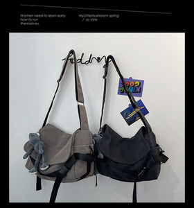 <b>Men</b> Shoulder <b>Messenger</b> <b>Bag</b> Casual Large Capacity Crossbody <b>Bag</b> Canvas Vintage Style School Work Travel Daily Use - Product Image 2