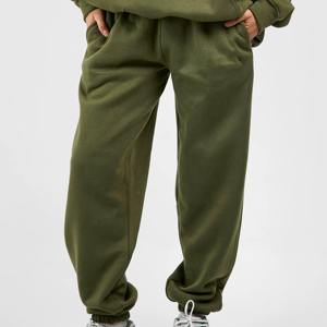 Conjunto de chándal de 2 piezas para mujer, venta al por mayor, Sudadera con capucha y pantalones para correr, estilo holgado, camisetas holgadas en blanco de gran tamaño - Product Image 3