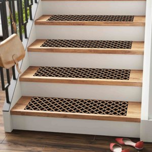 Tapis imprimé à motifs géométriques - Moderne, doux, lavable en machine, Gobelin - Product Image 1
