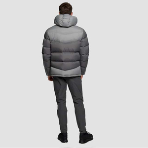 High Quality Custom Men's <b>Padded</b> Puffer <b>Jacket</b> New Design Crew Neck Winter <b>Waterproof</b> Pockets Front Polyester High Street Style - Product Image 2