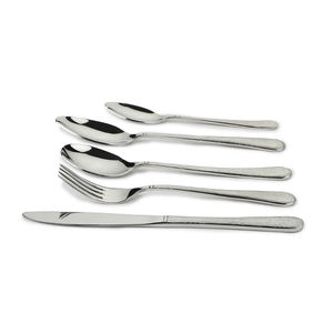 Juego de cubiertos de acero inoxidable elegante con mango sólido de níquel plateado único de calidad superior para el hogar de acero espejado - Product Image 1