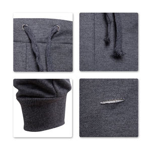 Survêtement en molleton 100% coton délavé, sweat-shirt et pantalon de survêtement pour l'hiver, respirant et confortable - Product Image 5