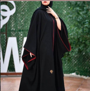 Caftán tradicional musulmán de color negro, caftán de Dubái Abaya, hecho a mano, diseño marroquí, 2022 - Product Image 1