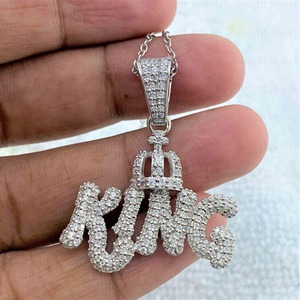 Personnalisable Argent 925 Hip Hop Pendentif Glacé Rue Mode Baguette Diamant Moissanite Personnalisé Christian Croix Bijoux - Product Image 2