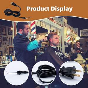 Cable de Repuesto para Cortadora de Cabello Profesional, 2 Hilos, Cuchilla de Acero Inoxidable Impermeable, Batería USB Eléctrica para Uso Doméstico y en Automóviles - Product Image 1