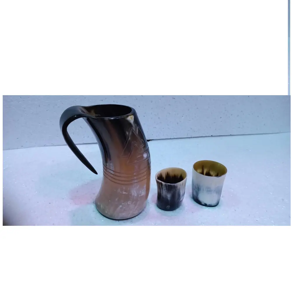 Nieuw Ontwerp Natuurlijke Hoorn Originele Viking Drinkhoorn Mok-100% Authentieke Bierhoorn Tankard Cup