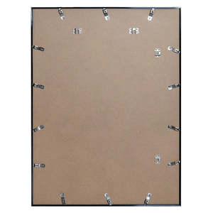 Set of 3 Modern Square Poster and <b>Photo</b> <b>Frames</b> 60 X 80 cm Black with Silver Metal and Wood for <b>A2</b> and A4 Sizes Home Decor - Product Image 3