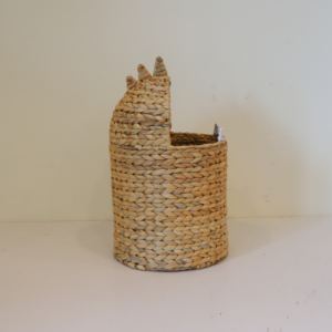 ตะกร้าผักตบชวาธรรมชาติรูปสัตว์หรูหราน่ารักหลากหลาย - Product Image 3