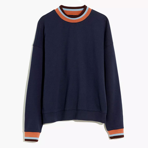 Sweat-shirt personnalisé pour femme en molleton 350 g/m², col rond ou mock neck, coupe oversize, haute qualité, vente en gros - Product Image 6