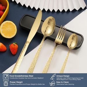 Juego de cubiertos de metal blanco con logotipo de lujo, tenedores de café y postre para el hogar, desechables de acero inoxidable, ¡gran valor! - Product Image 2