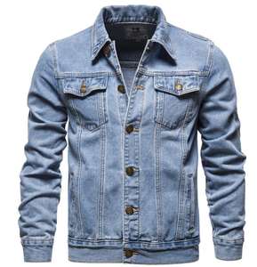 Venta al por mayor de diseño personalizado chaqueta de mezclilla Hip Hop Hombres Streetwear Slim Fit Jean Chaquetas Abrigos Casual - Product Image 2
