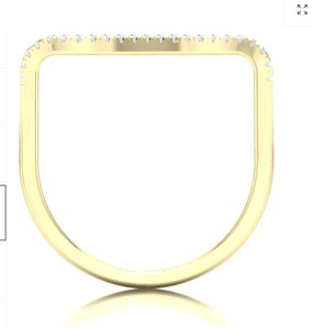 Bague empilable tendance Aniva pour femme en or jaune 14 carats avec diamant de laboratoire taille ronde 0,10 carat certifié IGI, idéale pour les fêtes et les cadeaux - Product Image 3