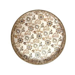 Plateau de service en bois MDF avec revêtement en émail Plateau de table basse rond sans danger pour les aliments Décor - Product Image 1