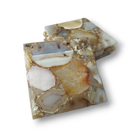 Sous-verres en agate gravée avec motif d'amour - Couleur et logo personnalisables 10x10cm Décoration d'intérieur et cadeaux de pendaison de crémaillère