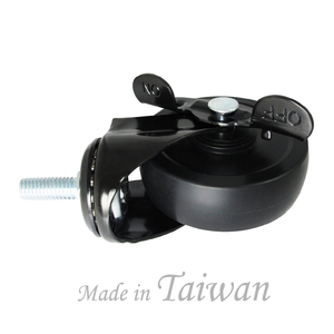 3 inch bánh xe thầu dầu với khóa TPR cao su Caster 3/8 "Threaded STEM cho tủ đồ nội thất xe đẩy nhỏ - Product Image 5