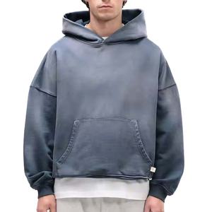 Sweat à capuche unisexe en coton mélangé ultra-léger, coupe régulière, sweat à capuche brodé, délavé à l'acide, pour hommes - Product Image 1