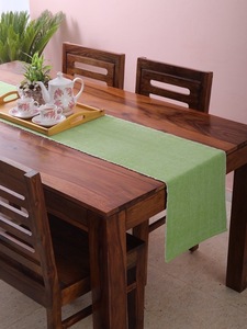 100% coton côtelé Table napperon et coureur de luxe moderne solide carré motif lin napperons pour la maison hôtels mariages - Product Image 5