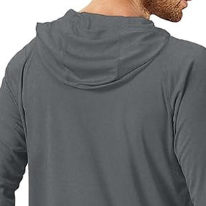 Otoño Invierno Pullover Sudadera Color Cuello con capucha Patrón de mezcla de algodón Bloque multicolor Cordón sudaderas con capucha para hombres - Product Image 6