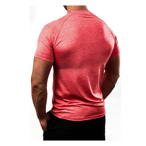 T-shirt manches courtes et logo personnalisé imprimé de 180gsm en coton polyester Vente en gros en ligne 2025 Gym 100% coton pour hommes - Product Image 2