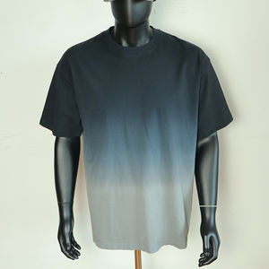 เสื้อยืดคอตตอนเนื้อหนา 100% แบบเรียบสีขาวสำหรับผู้ชาย ไซส์ใหญ่ คอเต่า สั่งทำได้ตามต้องการ ขายส่ง - Product Image 1