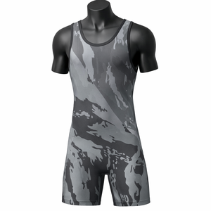 Venta al por Mayor de Fábrica, Ropa Deportiva Sublimada con Logotipo Personalizado, Secado Rápido, Transpirable, Traje de Una Pieza para Levantamiento de Pesas, Singlet Juvenil para Lucha Libre - Product Image 1