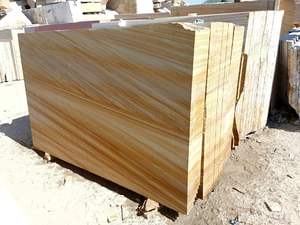 Belle dalle de grès arc-en-ciel ondulée pierre multicolore naturelle pour revêtement de mur extérieur revêtement de sol aménagement paysager extérieur FOB inde - Product Image 5