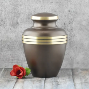 Urna de cremación de latón para adultos para cenizas humanas Estilo moderno - Product Image 3