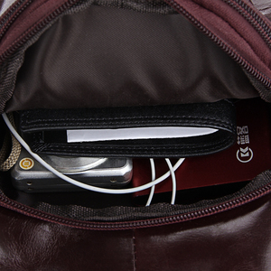 Most Popular Genuine Leather Unisex Vintage Fashion Messenger Shoulder <b>Travel</b> <b>Crossbody</b> Sling <b>Bag</b> Large Capacity Zipper Fully - Product Image 4