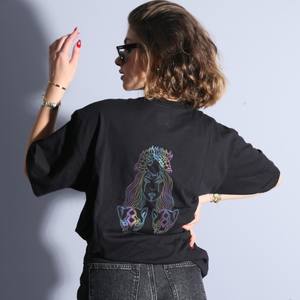 Personalizable Diseño Reflectante Unisex Oversize Camiseta % 100 Algodón - Product Image 3