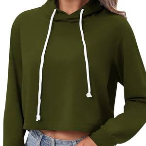 Casual Fashion Hooded Sweatshirt Women's Autumn Winter <b>Long</b> <b>Sleeve</b> Crop <b>Tops</b> <b>Y2K</b> Cropped Hoodies Street Wear Front Eco-Friendly - Product Image 4