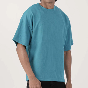 Camiseta de Manga Corta Lisa con Hombros Caídos para Hombre, Fabricada por OEM, de Alta Calidad, 240 GSM, Talla Grande, Opciones Multicolores - Product Image 4