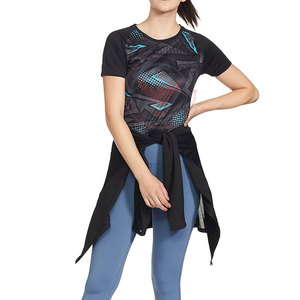 Camisetas Deportivas Casuales para Mujer, Ecológicas, Transpirables, de Manga Corta, para Gimnasio, de Poliéster/Algodón, en Stock - Product Image 4