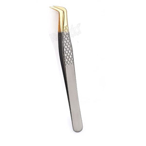 Pince à épiler pour extension de cils pince à cils en acier inoxydable anti-glissante à poignée diamantée pince à cils pince antistatique professionnelle - Product Image 3