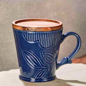 Blue Ceramic Mug Top Selling Wooden And Resin Salad Server <b>set</b> and <b>Utensil</b> Handmade items - Product Image 6