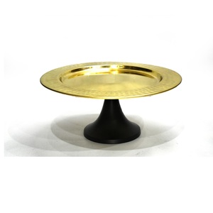 Aluminum <b>Cake</b> <b>Stand</b> With Brass Antique for Home & Kitchen Latest Design <b>Cake</b> Tools 1 <b>Tier</b> for Restaurant at Low Cost - Product Image 3