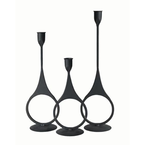 เชิงเทียนโลหะสีเงินที่เป็นเอกลักษณ์สำหรับตกแต่งบ้านเชิงเทียนทรงโค้งสำหรับงานแต่งงานเชิงเทียนโลหะ - Product Image 3