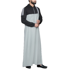 Thobe longue et élégante, vêtement musulman traditionnel, vente en gros, thobes sur mesure pour hommes, thobes unies tendance, nouveau design, jubbah pour hommes - Product Image 1