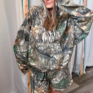 ชุดวอร์มเสื้อสเวตเชิ้ตมีฮู้ดทรงหลวมแขนยาวของผู้หญิงชุดเสื้อสเวตเชิ้ตแบบลำลองกำหนดเอง2025 - Product Image 2