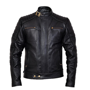 Chaquetas clásicas de piel sintética para hombre, moda Vintage, color negro - Product Image 1