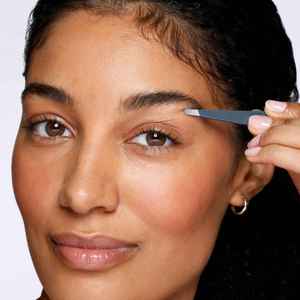 Pince à épiler à sourcils personnalisée professionnelle outils de beauté en acier inoxydable faits à la main Extension de pointe oblique équipement de travail de haute qualité - Product Image 6