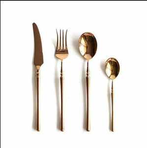 Handcrafted Luxury Brass Cutlery <b>Set</b> High Quality Gold Flatware <b>Dinnerware</b> Flatware <b>Set</b> <b>For</b> Home And Restaurant Use On Sale - Product Image 3