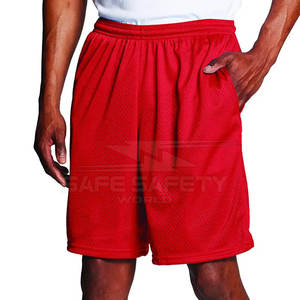 Shorts de course légers pour hommes personnalisés, tissu polyester de haute qualité, motif uni, maille décontractée, jogging non tissé, séchage rapide - Product Image 2