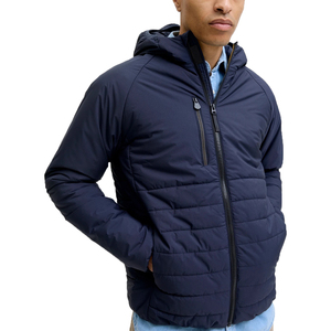 Veste matelassée hybride pour homme avec logo personnalisé, veste zippée rembourrée personnalisable, veste chaude en duvet, streetwear, veste bomber pliable pour la randonnée - Product Image 3