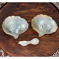 Ensemble de vaisselle de luxe en nacre, accessoires décoratifs en coquillage, ornement de table en nacre naturelle, design côtier pour la maison et la cuisine LAC VIET