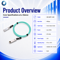 Kabel Optik Aktif 40G QSFP+ AOC untuk Koneksi Jaringan Server dan Penyimpanan Pusat Data