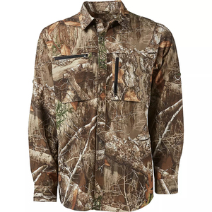 Veste de chasse en toile à manches longues pour homme, imperméable, coupe-vent, respirante, pour le sport, le camping en plein air, camouflage noir Python - Product Image 1