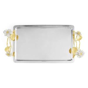 Bandeja de Servicio Decorativa Reutilizable, Duradera, Plateada, de Estilo Árabe Moderno, Hecha a Mano, Ecológica y de Alta Calidad para Alimentos - Product Image 5