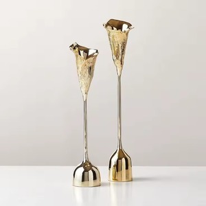 Venta directa de fábrica Portavelas de metal Calidad superior Tamaño personalizado Color dorado Regalos de inauguración de la casa Calidad fabulosa - Product Image 6