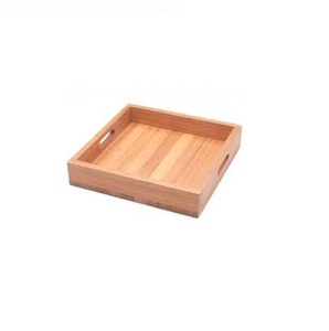 Bandeja de madera cuadrada para restaurante, bandeja de madera rústica personalizada para servir comida rectangular - Product Image 1